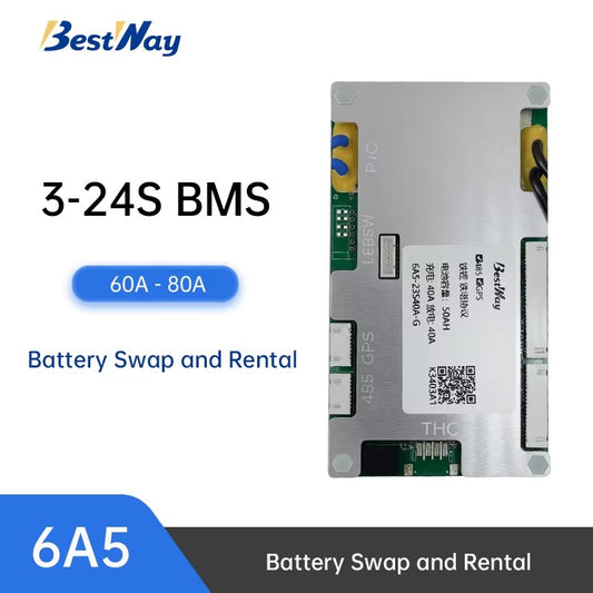 BMS 3S-24S 60A-80A for AGV, Battery Swap and Rental and Two Wheel Electric Motor